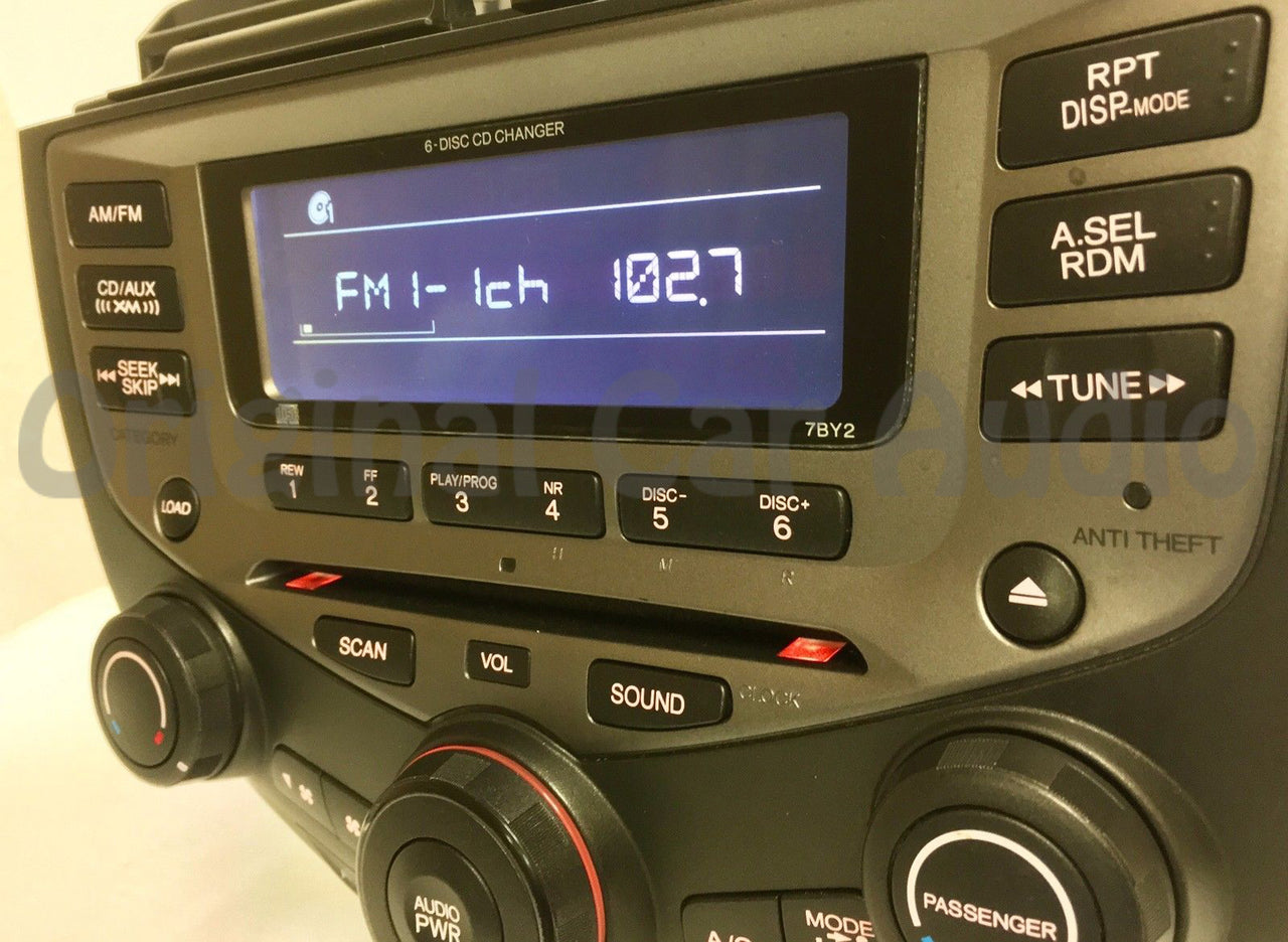 2003 - 2007 Honda Accord Radio and 6 CD Changer Coupe 7BY2 39175-SDN-L110