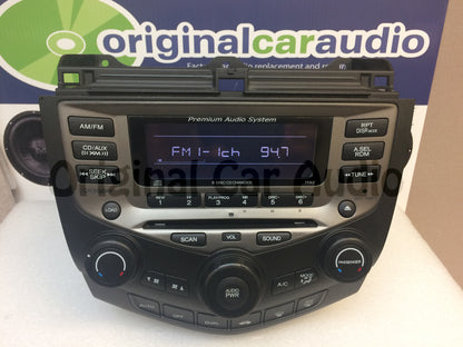 06-07 Honda Accord Premium Audio 6 CD Dual Auto Climate Control 7FK0