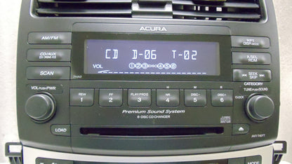 2005 2006 Acura TSX Radio AUX & 6 CD Changer 7HA0