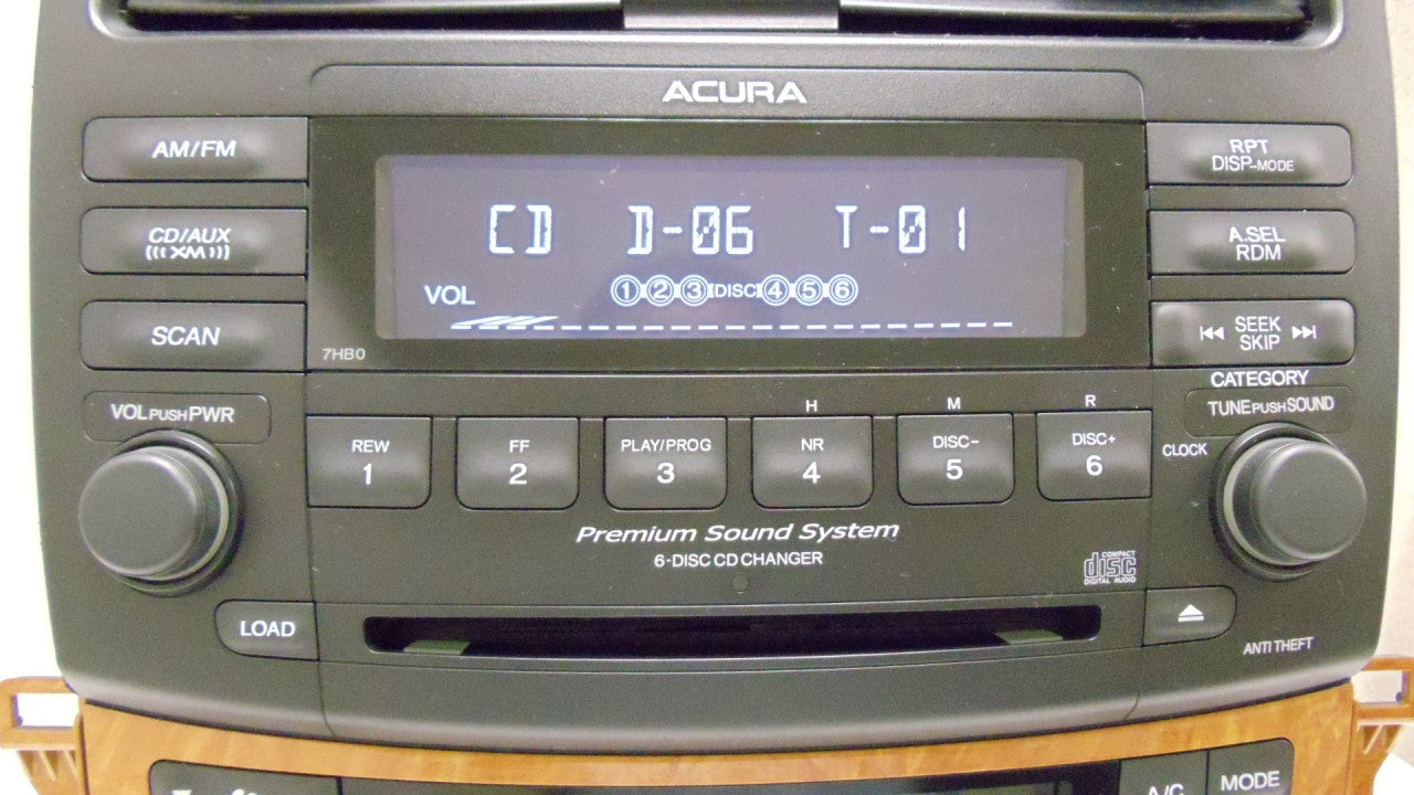 2005 2006 Acura TSX Radio XM & 6 CD Changer 7HB0