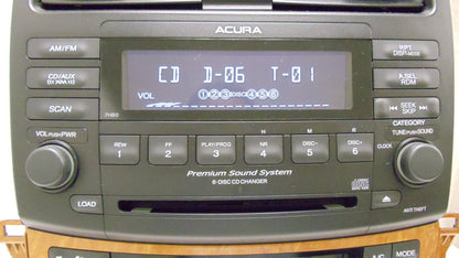 2005 2006 Acura TSX Radio XM & 6 CD Changer 7HB0