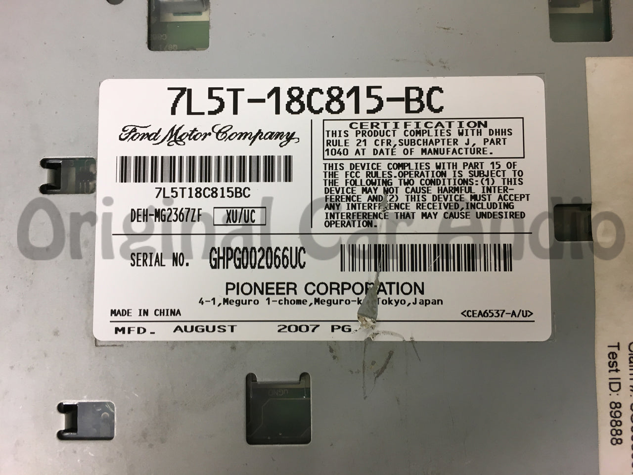 98-05 Ford Explorer Ranger Mercury Mountaineer Radio 6 CD player 2001 2002 2003 2004 05 06 07 08 98 99 00 01 02 03 04