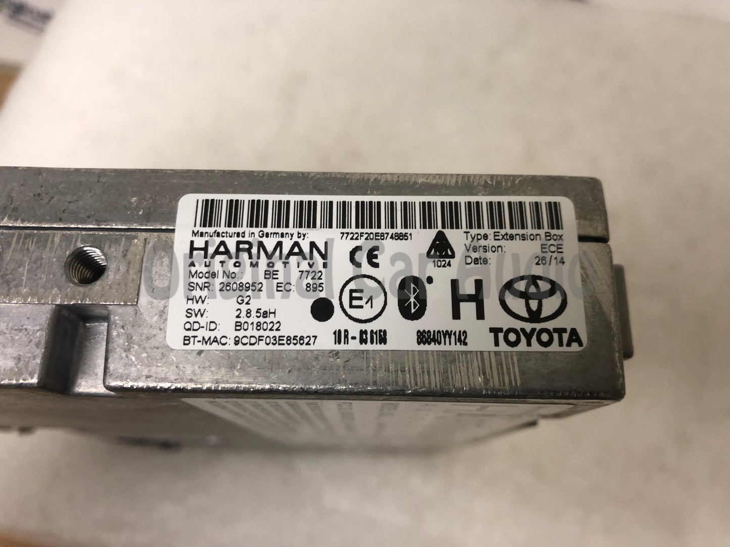 2015 - 2018 Toyota Camry Sienna Tacoma OEM Gracenote Entune Radio Extension Box