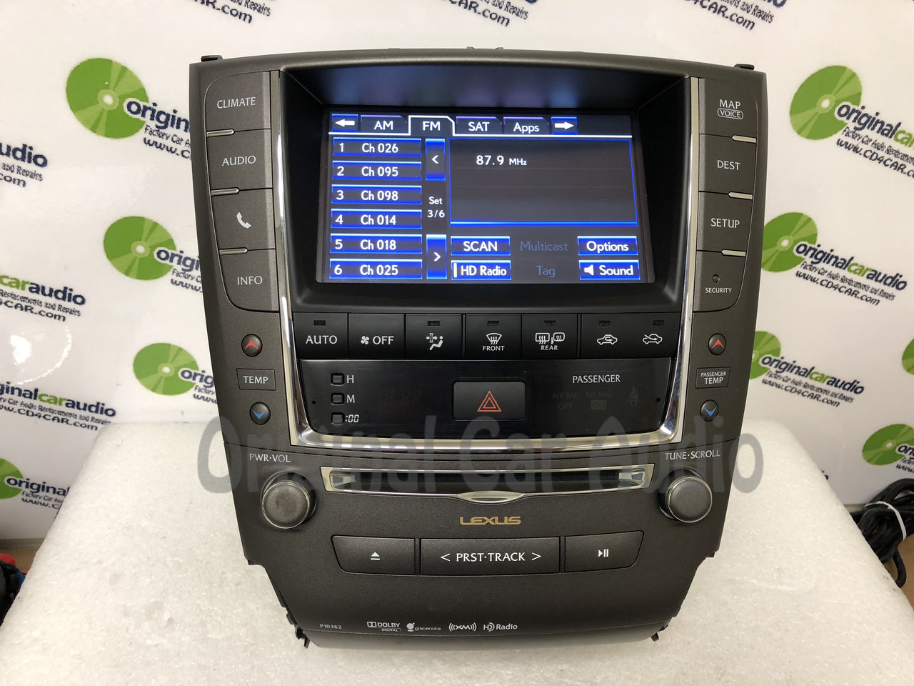 2012 - 2013 Lexus IS250 IS350 OEM Touch Screen Navigation Climate Information Display Monitor and Radio P10362