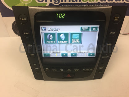 06 Lexus GS300 GS430 Lexus (OEM) Navigation Display Screen With Climate Controls 86111-30390 2006