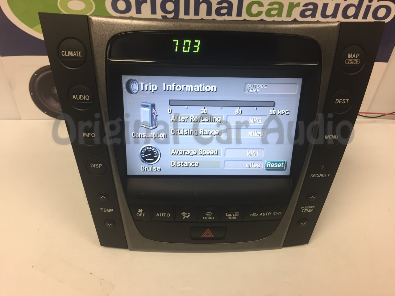 06 Lexus GS300 GS430 Lexus (OEM) Navigation Display Screen With Climate Controls 86111-30390 2006