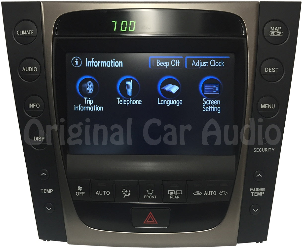 Refubrished 2007 - 2009 Lexus GS430 GS350 Navigation Information Display Screen Climate Controls