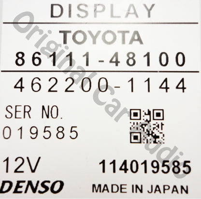Reman Toyota Highlander navigation GPS display screen monitor OEM