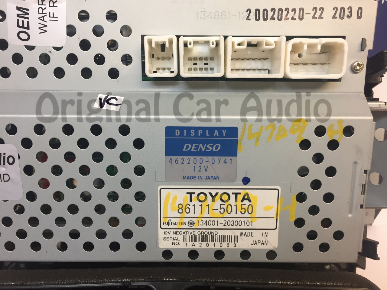 LEXUS LS430 Navigation GPS System LCD Display Screen Monitor OEM 86111-50110, 86111-50150, 86111-50151 2002 2003 2004