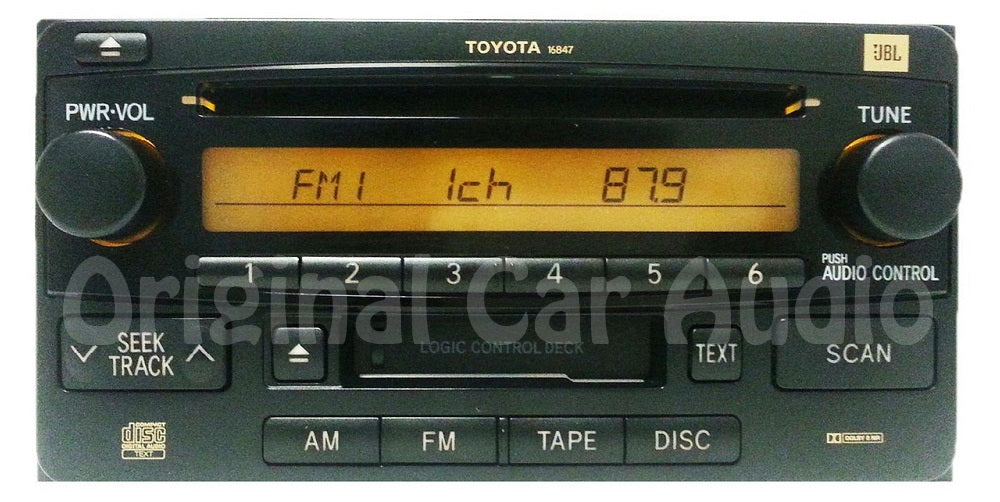 Toyota AM FM JBL Premium Sound radio tape CD player 16847