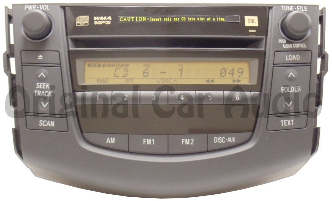 Toyota RAV4 JBL Radio MP3 6 Disc CD Changer AUX 11822