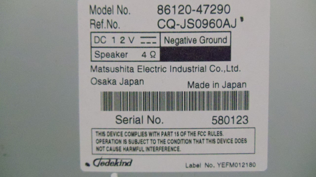 TOYOTA Prius CD SAT MP3 FM/AM RADIO 2010-2011