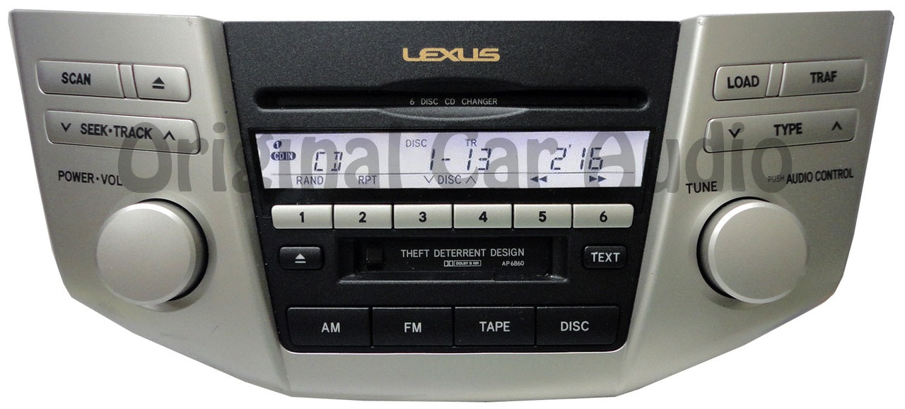 2004 - 2006 Lexus radio 6 disc CD changer tape cassette deck player OEM