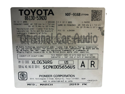 2018 - 2020 Lexus IS200T IS350 OEM Gracenote Navigation AM FM Single CD Multi Media HD Radio Receiver
