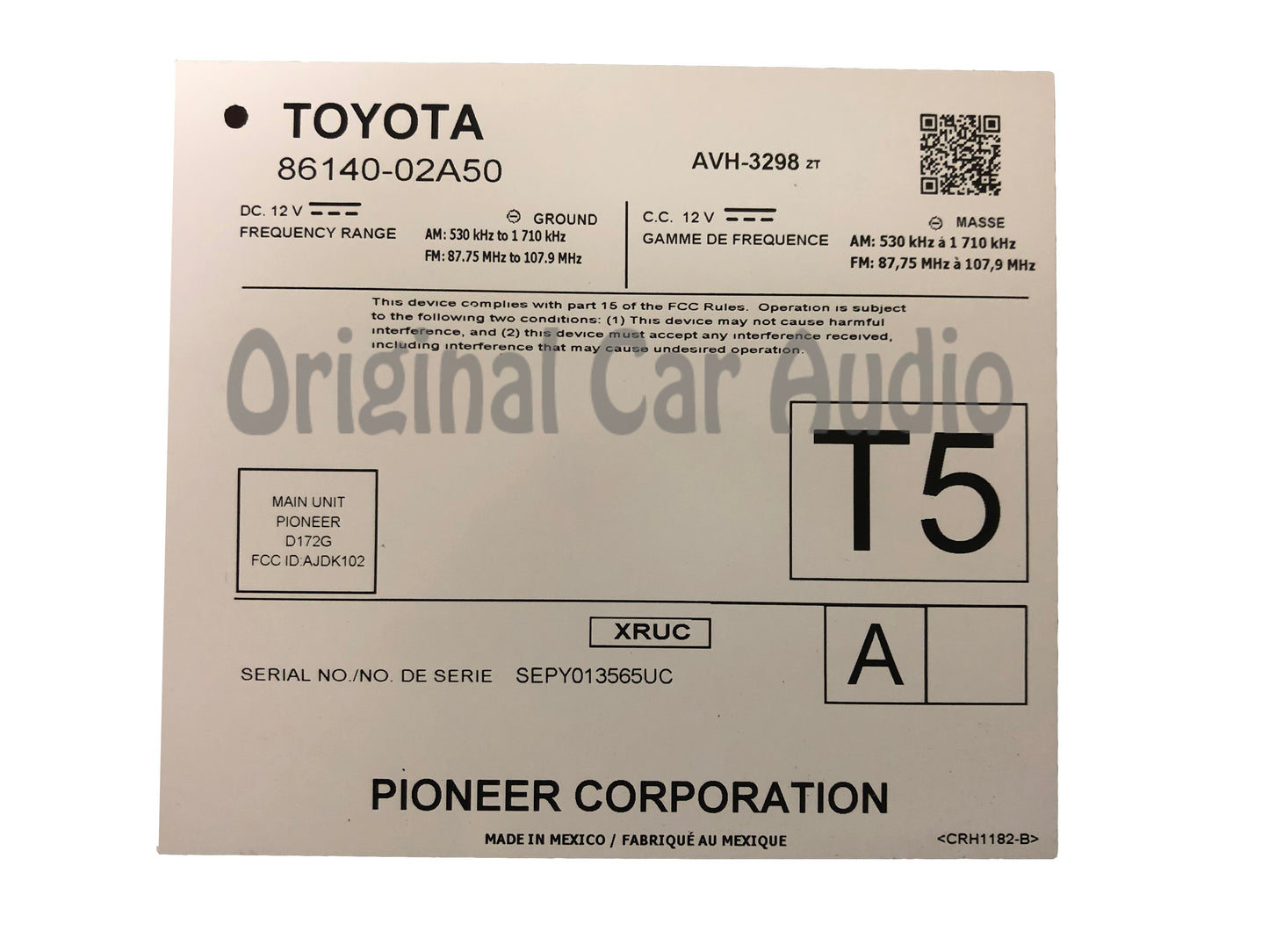 2020 Toyota Corolla OEM Multi Media Bluetooth Car Play Radio Receiver