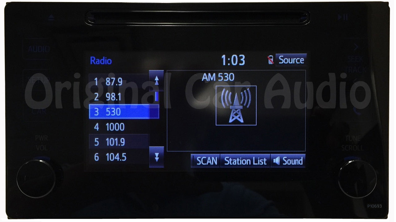 Toyota Radio CD Player Display Screen P10693 OEM Stereo