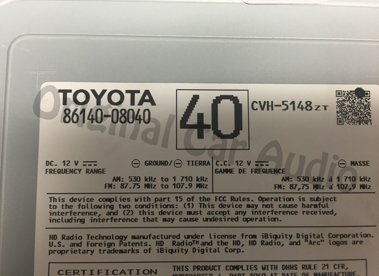2015 - 2019 Toyota OEM Gracenote Touch Screen Display AM FM HD Radio CD Player Receiver P10982 P11261
