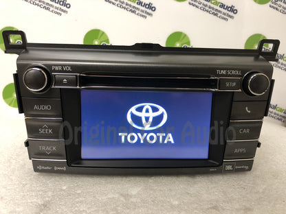 2013 - 2015 Toyota Rav4 JBL OEM AM FM Bluetooth Radio Media Receiver 100074 WITH EXTENSION BOX