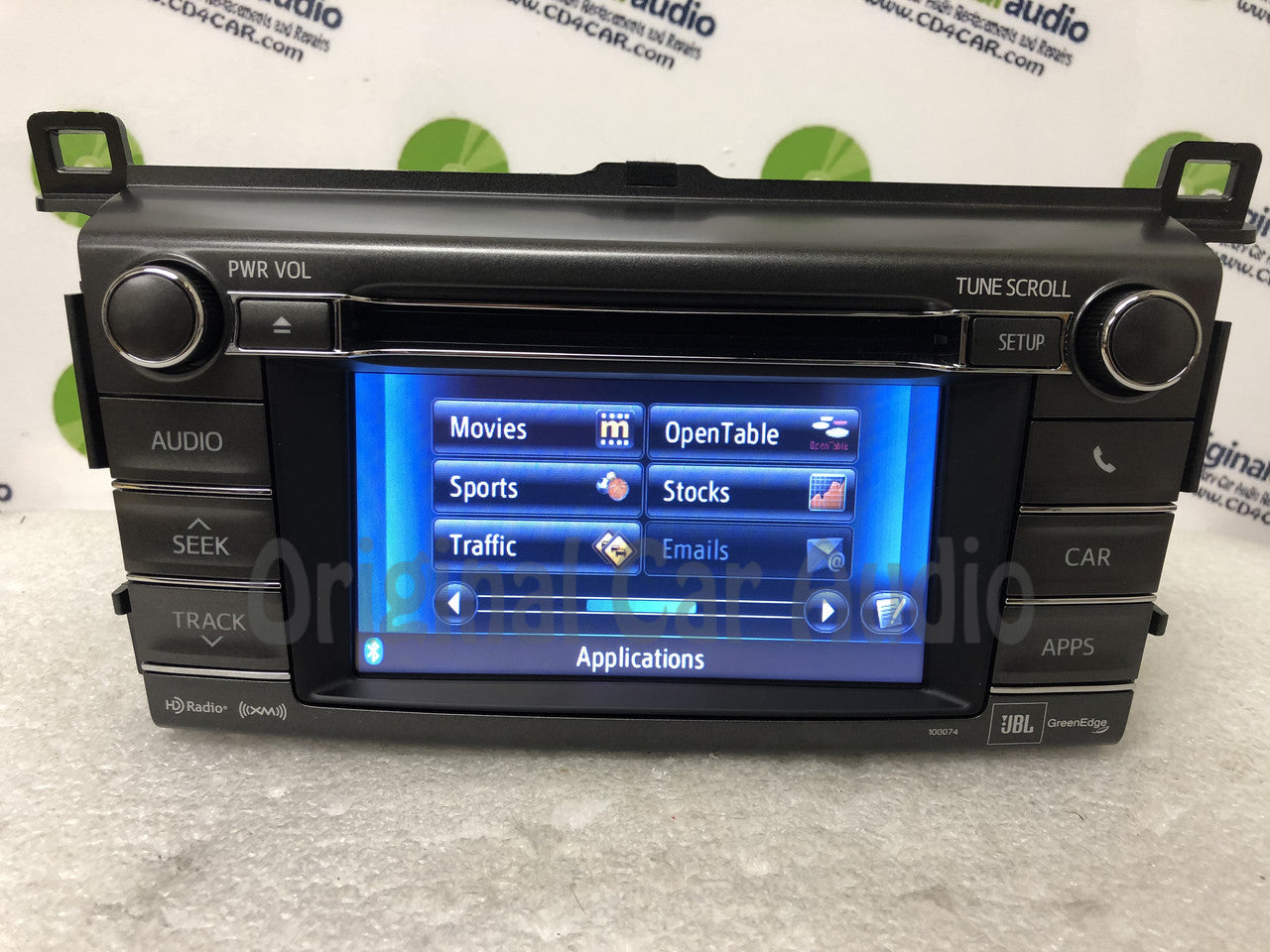 Refurbished 2013 - 2015 Toyota Rav4 JBL OEM AM FM Entune Touch Screen Bluetooth Unit 100074