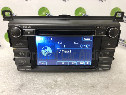 2013 - 2015 Toyota Rav4 JBL OEM AM FM Bluetooth Radio Media Receiver 100074 WITH EXTENSION BOX