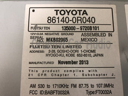 2013 - 2015 Toyota Rav4 JBL OEM AM FM Bluetooth Radio Media Receiver 100074 WITH EXTENSION BOX