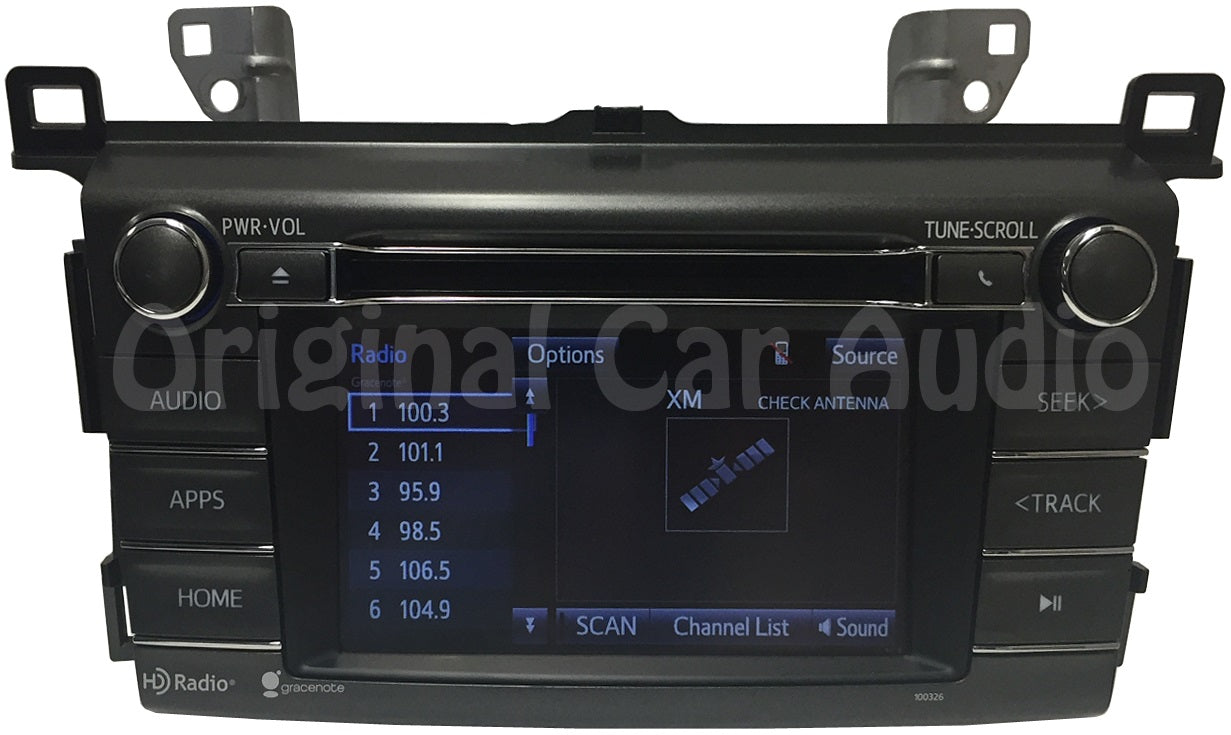 2013 2014 2015 2016 2017 Toyota OEM Gracenote AM FM HD Radio Bluetooth CD Player Receiver 100326, 100325