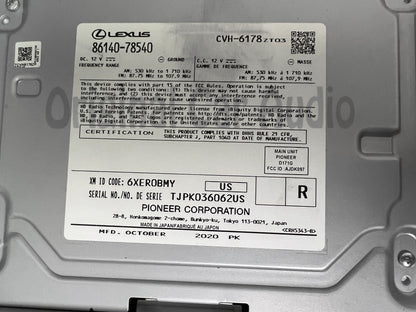 Refurbished 2019 - 2022 Lexus NX300 NX300H OEM Multi Media AM FM Bluetooth SAT CD Radio Receiver