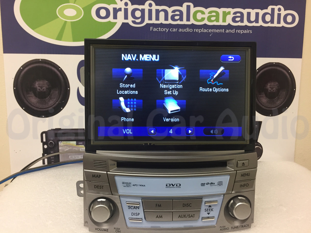 2010 - 2012 Subaru Outback Legacy OEM AM FM SAT SINGLE CD Navigation Touch Screen Harmon Kardon Premium Sound