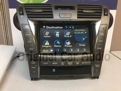 Refurbished 2007 - 2010 Lexus LS460 LS600HL Multi-Display Navigation GPS HDD Touch Screen w/Climate Control