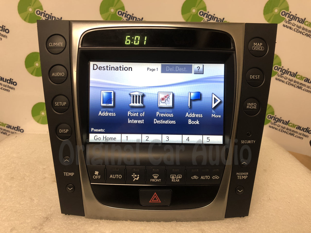 Refurbished 2010 - 2011 Lexus GS350 GS430 OEM Touch Screen Navigation Display Receiver
