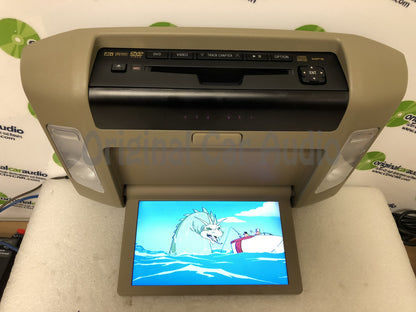 2007 - 2014 Toyota Tundra Sequoia OEM Overhead Rear RSE DVD Player Display Monitor WITH BEZEL