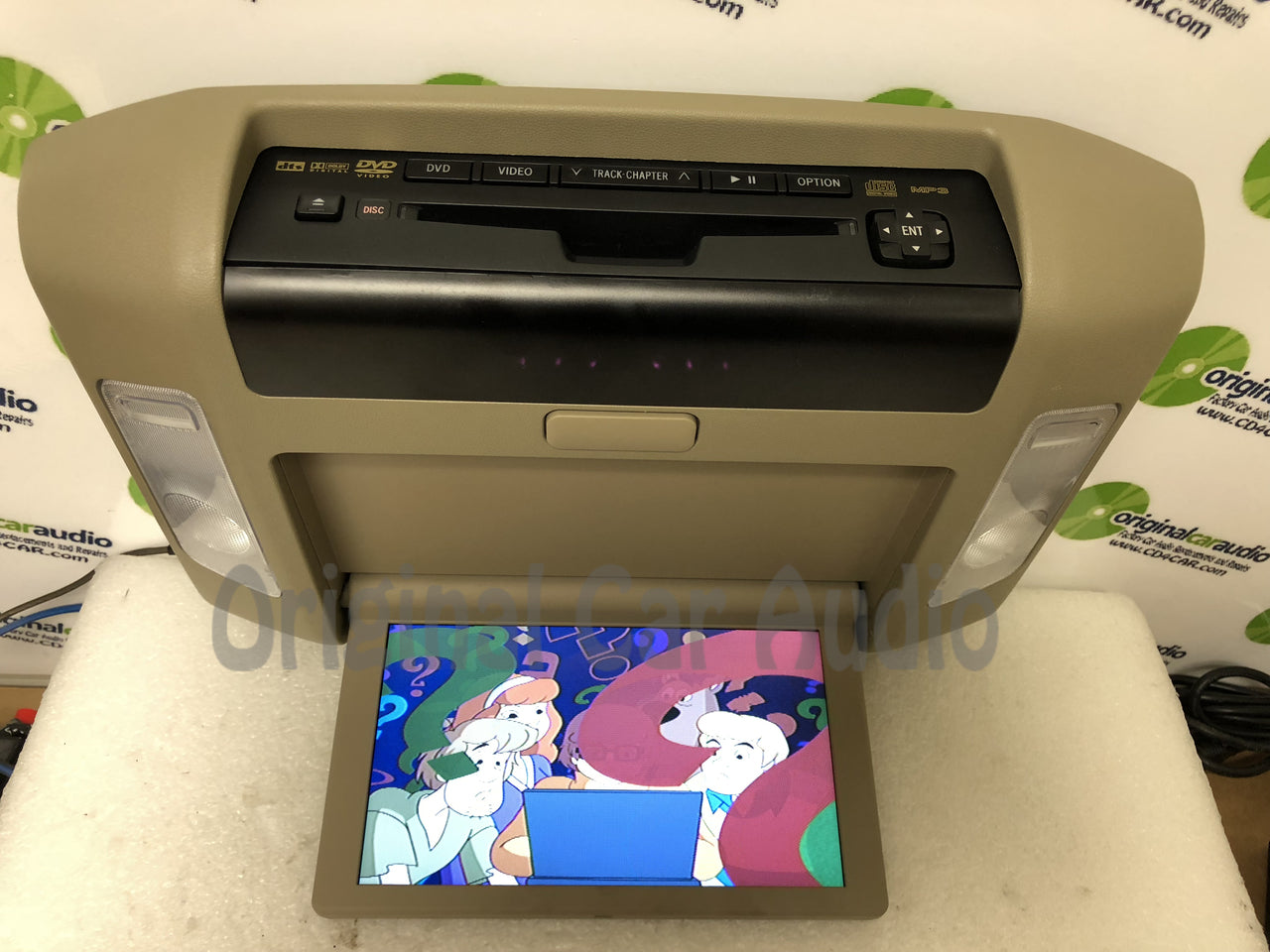 2007 - 2014 Toyota Tundra Sequoia OEM Overhead Rear RSE DVD Player Display Monitor WITH BEZEL