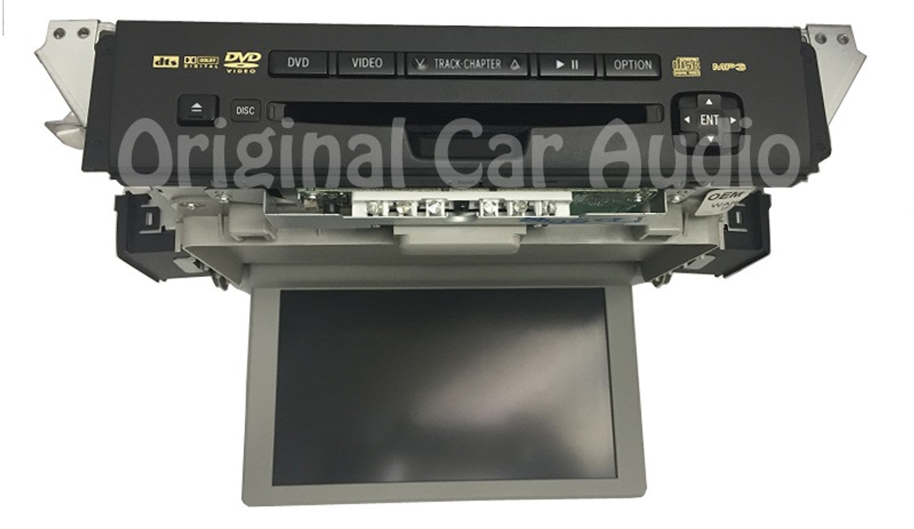 2008 - 2013 Toyota Highlander OEM Overhead Display DVD Player Grey W/o Bezel Trim