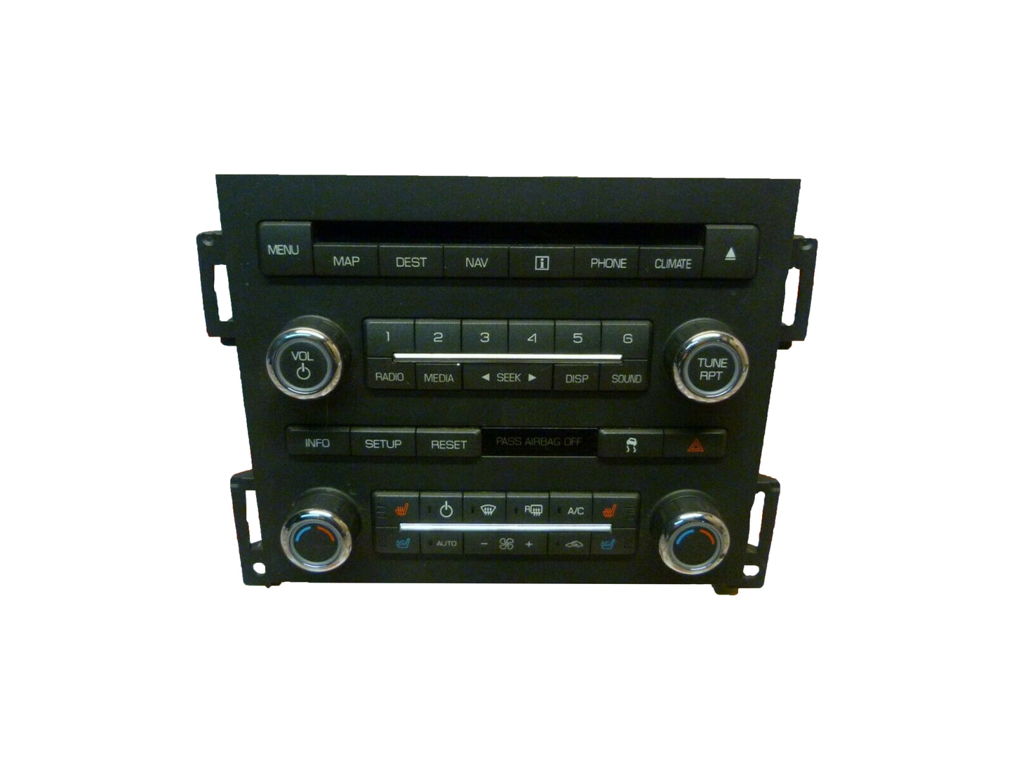 2008 - 2009 Lincoln MKS OEM Navigation Radio CD Climate Control Panel Assembly