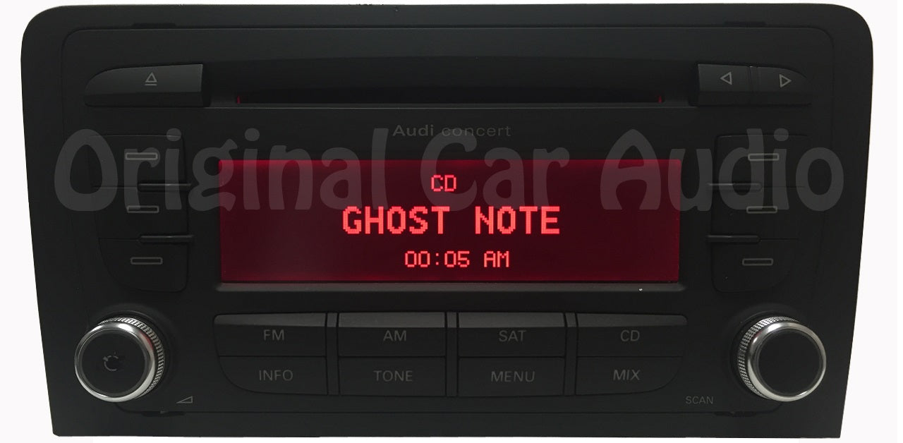 Audi Concert 2 radio receiver CD player sat AM FM stereo OEM