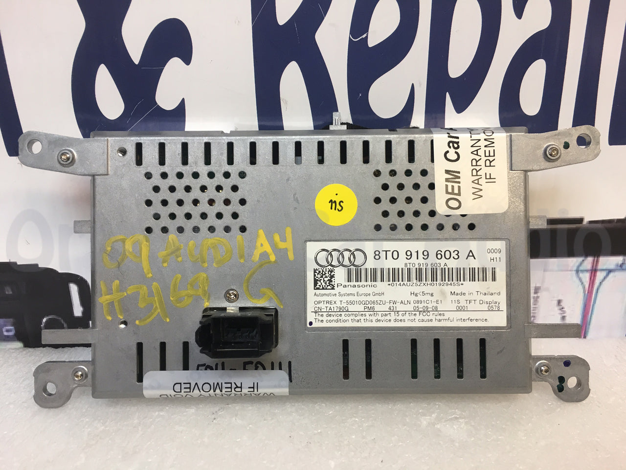 2009-2016 Audi MMI Information Screen A4 S4 A5 S5 Q5 SQ5 8T0 919 603 A