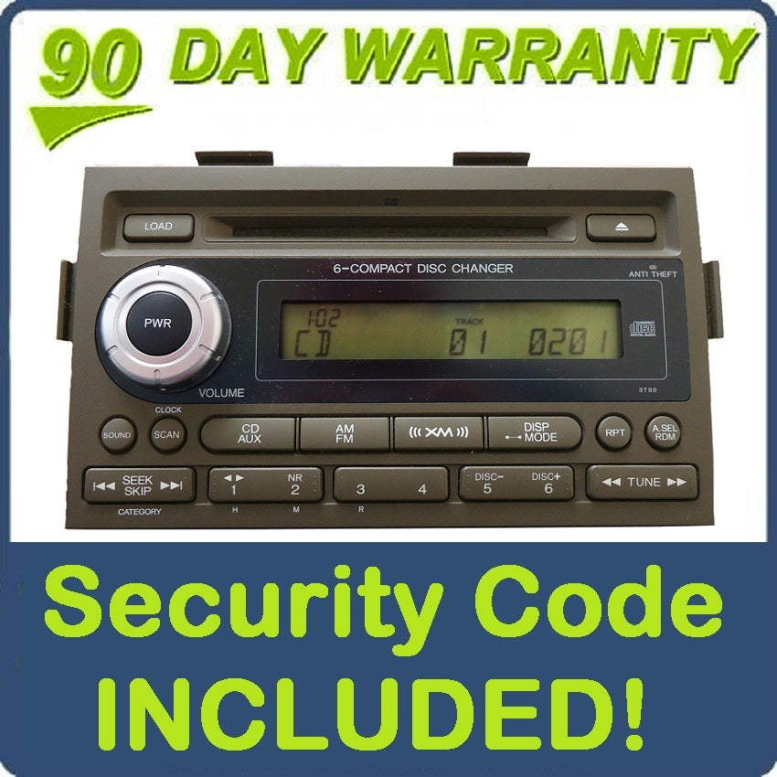 2006 2007 2008 Honda Ridgeline XM Radio and 6 Disc CD Changer GREY