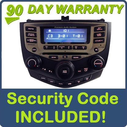 04 05 06 07 Honda Accord Premium Audio System Radio XM Aux  6 Disc Changer CD Player 7FY2