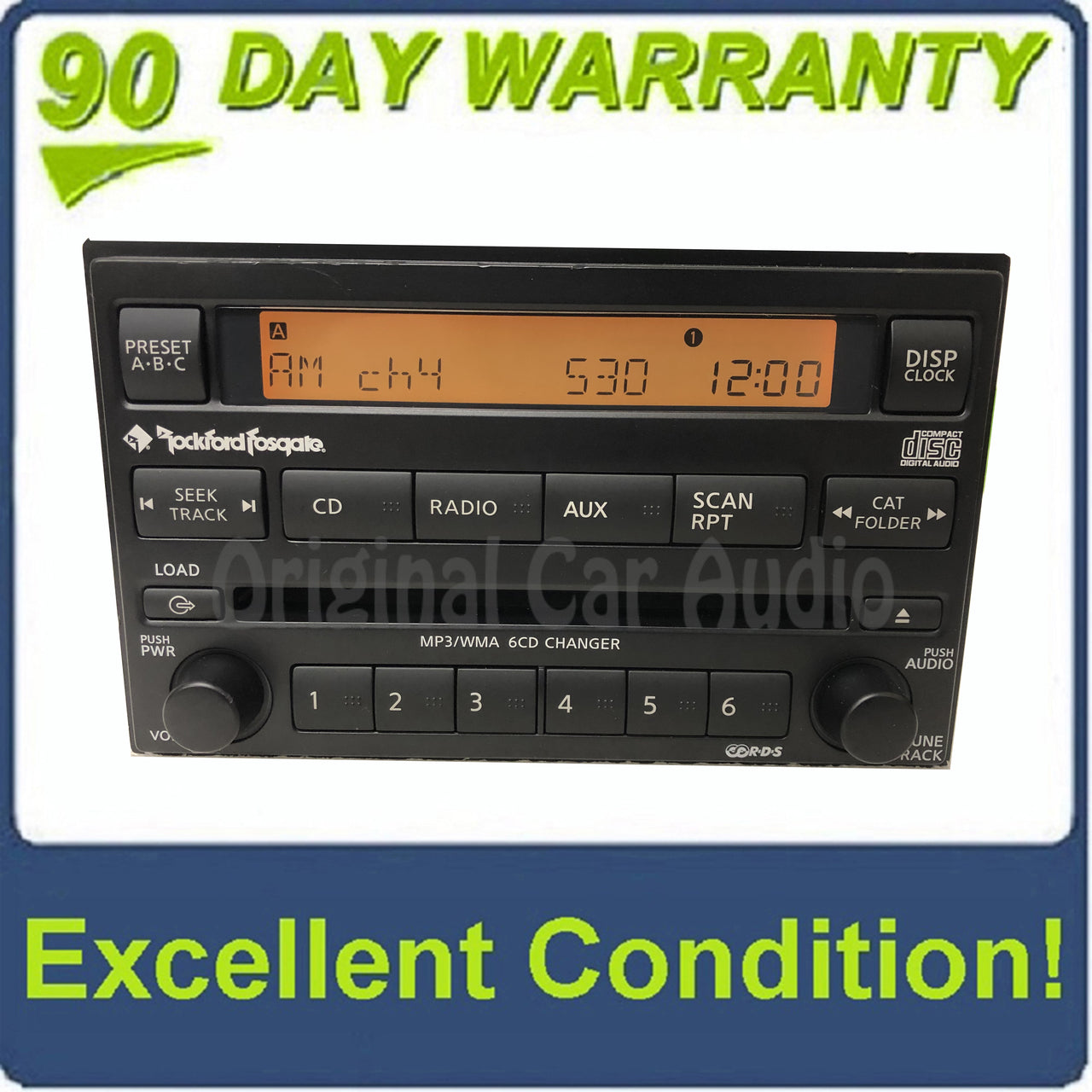 NISSAN Xterra Frontier Rockford Fosgate Radio 6 Disc Changer MP3 CD Player AUX 28185 ZP70A CQ-EN9661X 2005 2006 2007