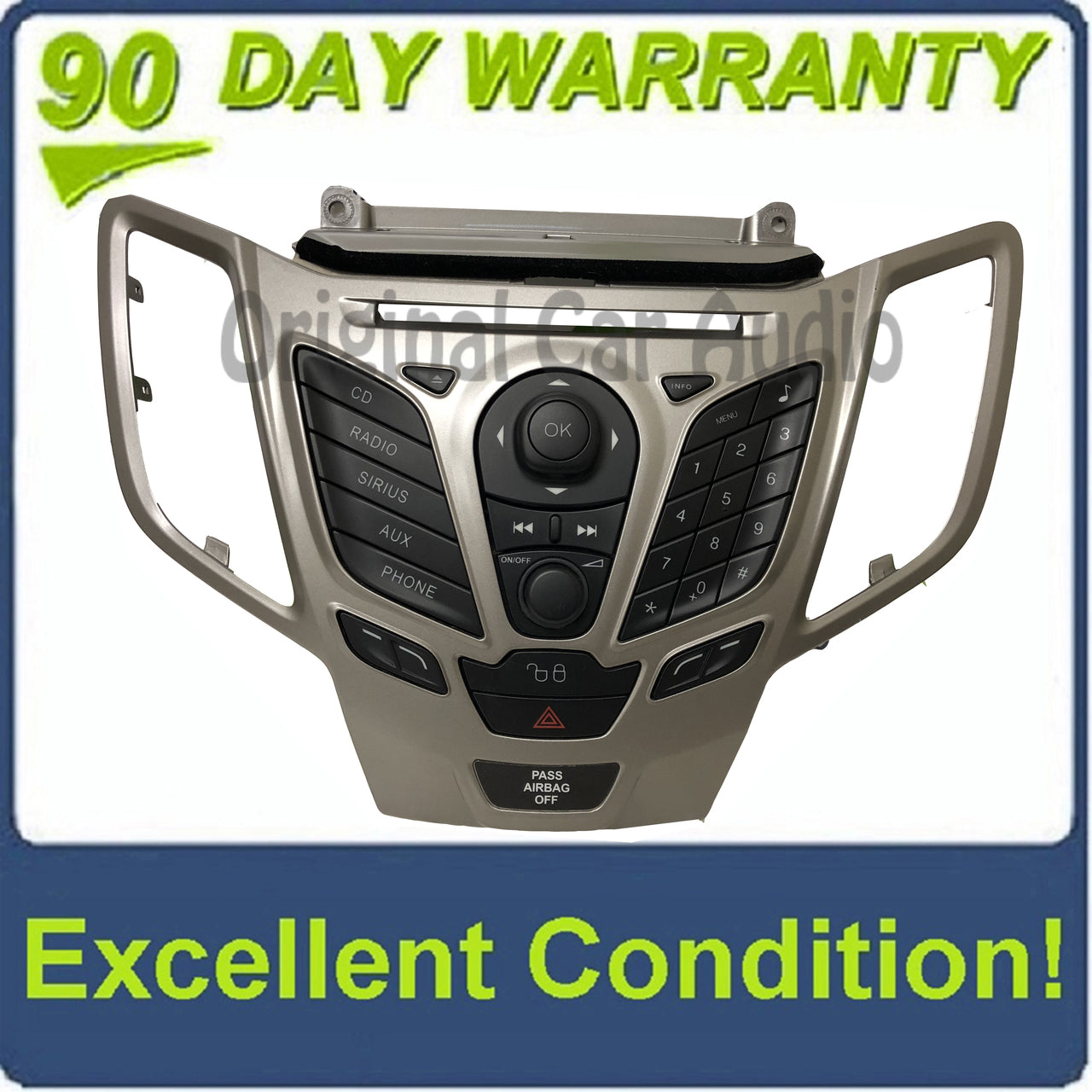 2011 - 2013 Ford Fiesta OEM Sync Radio Control Panel BEZEL ONLY