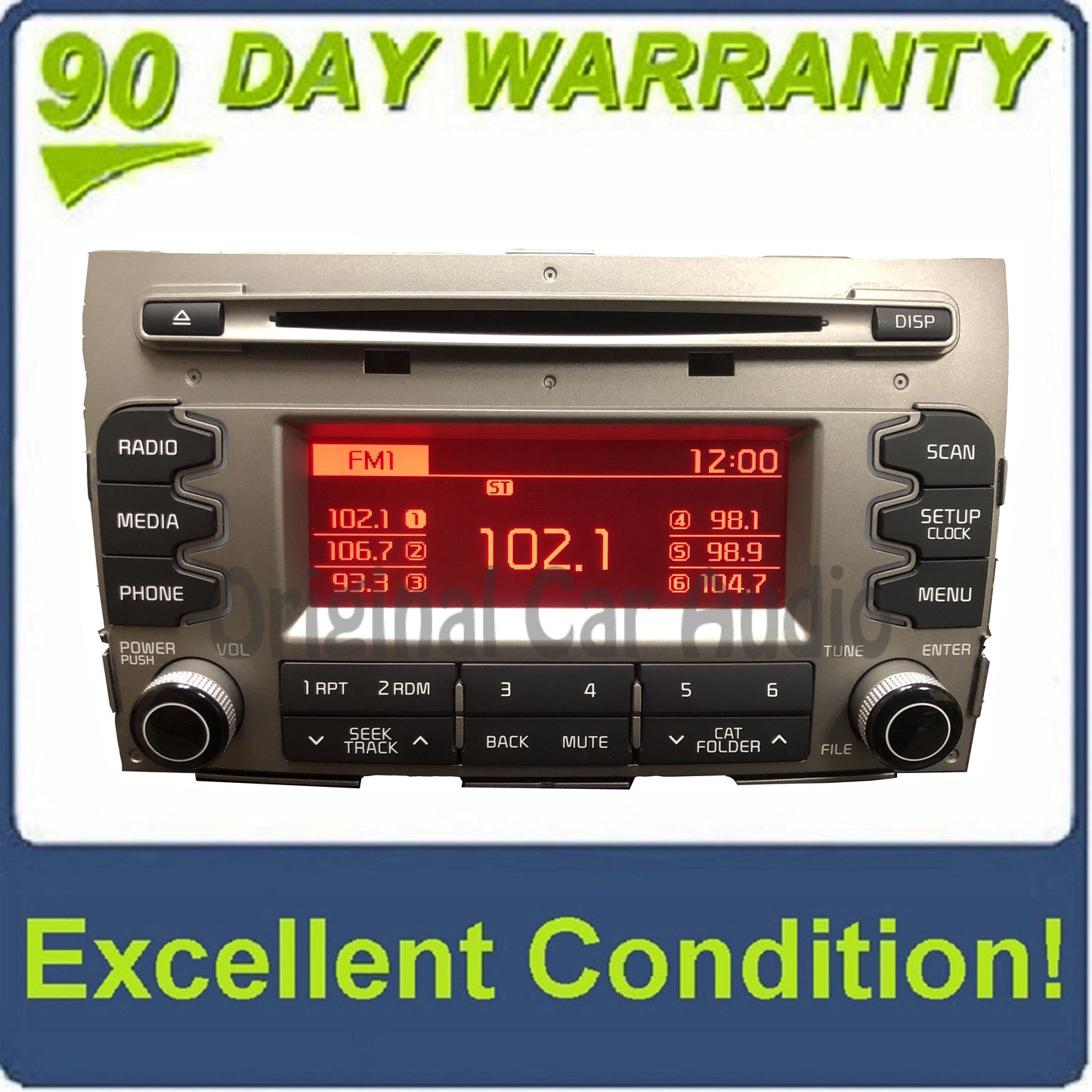 2014 - 2016 Kia Sportage OEM AM FM CD Bluetooth Sat Radio Media Receiver GRAY