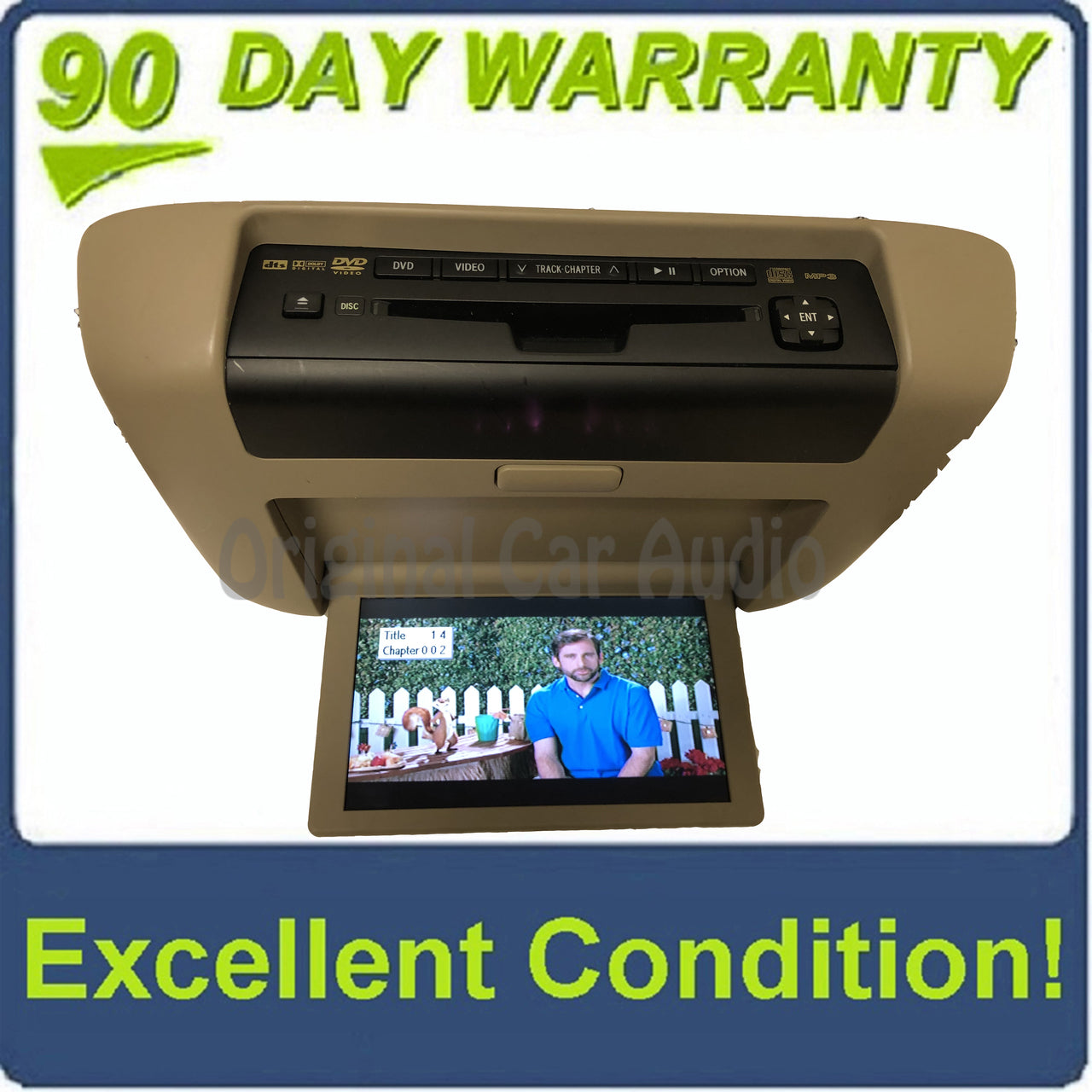 2008 - 2013 Toyota Highlander OEM Overhead Roof DVD Player Display Screen Entertainment Monitor