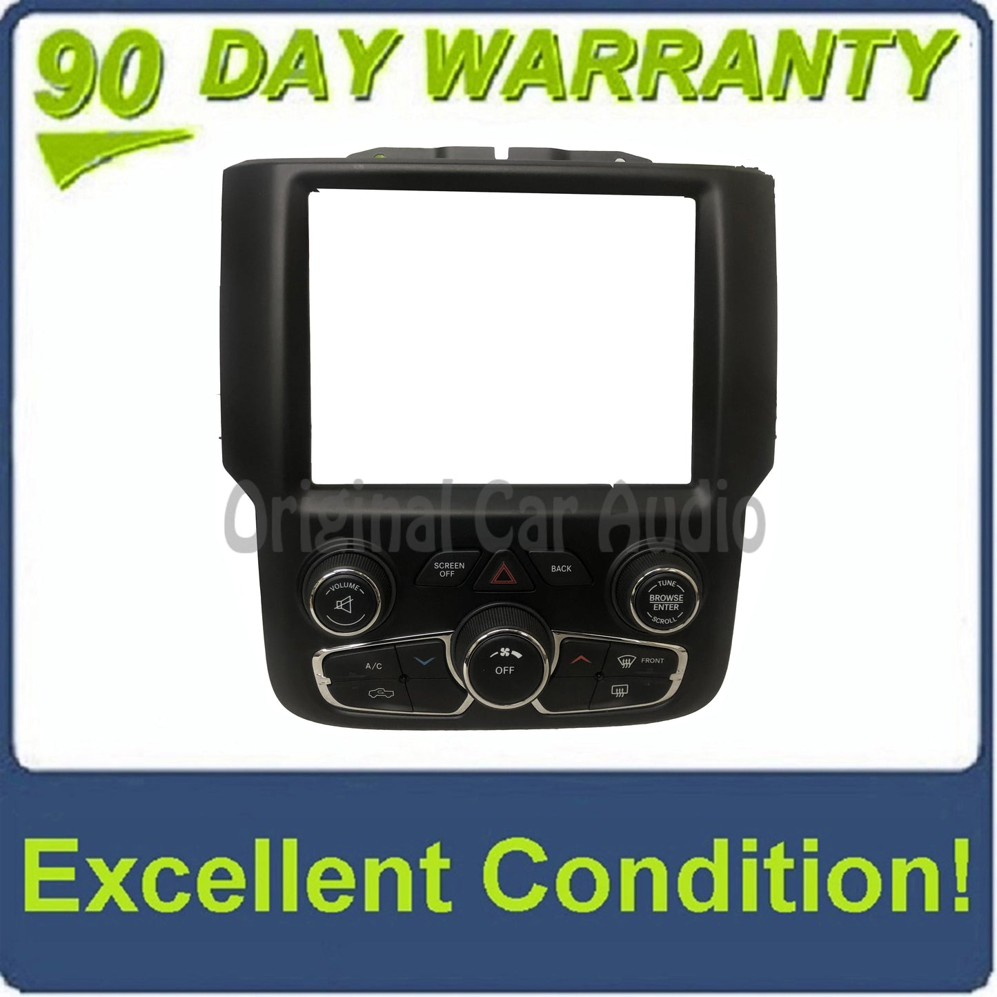 2013 - 2017 Ram Truck 1500 2500 3500 OEM 8.4 Uconnect Single Climate Zone Control Panel Bezel ONLY