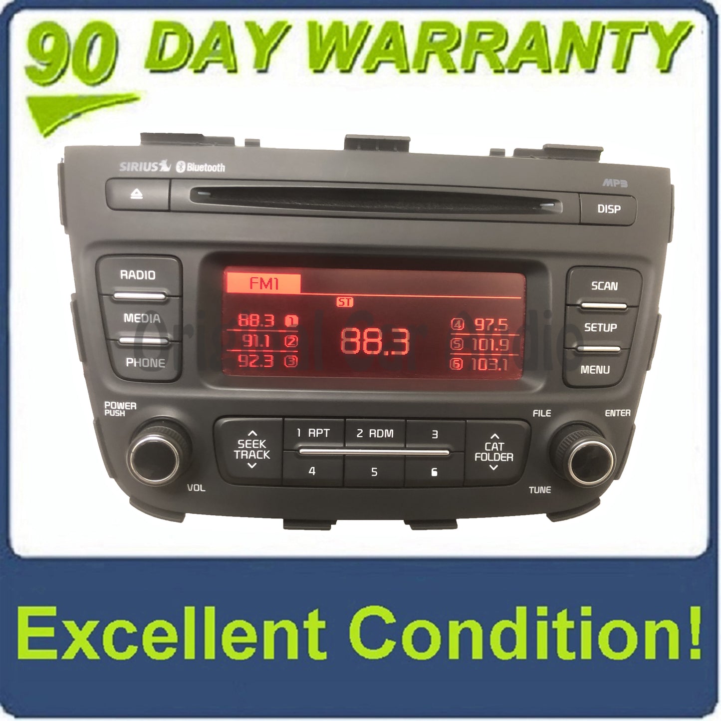 2013 - 2014 Kia Sorento OEM Single CD AM FM SAT Multi Media Radio Receiver