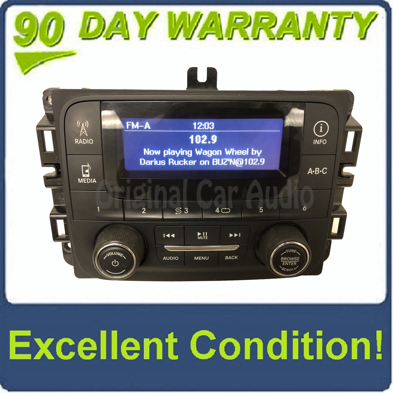 2015-2017 Jeep Renegade and Compass GENUINE OEM Mopar Fiat 520 VP1 Car Stereo