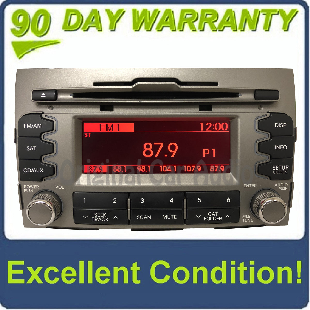 2010 - 2013 Kia Sportage OEM Single CD AM FM SAT Radio Media Receiver GREY