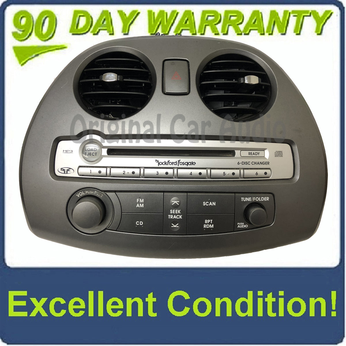 2006 - 2008 Mitsubishi Eclipse OEM Rockford Fosgate 6 CD Radio Control Panel BEZEL ONLY