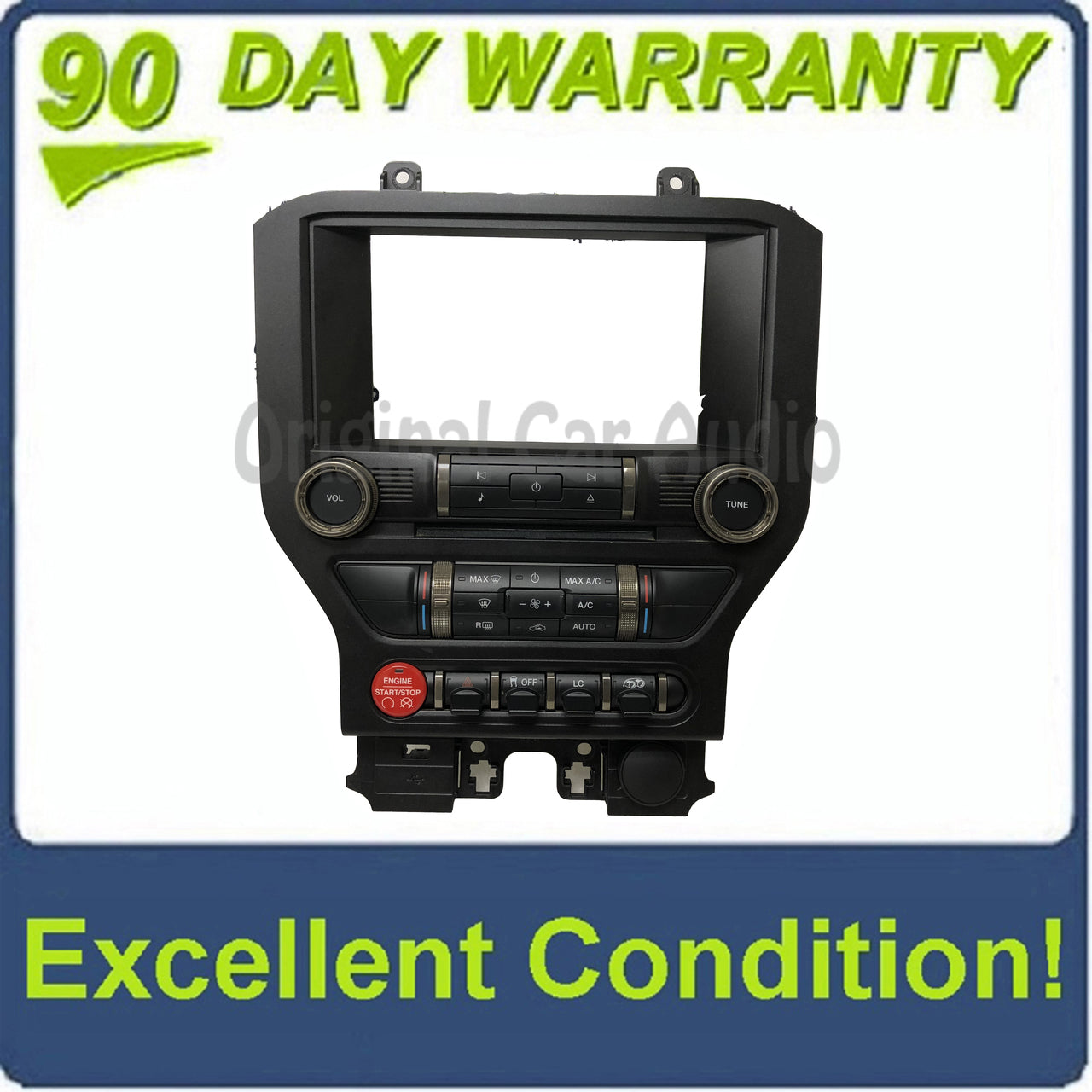 2015 - 2017 Ford Mustang OEM Black Trim 8" Touch Screen Radio Display Bezel ONLY