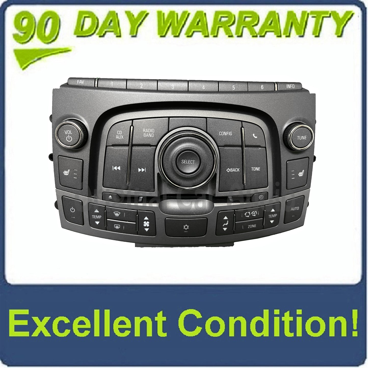 2010 - 2013 Buick LaCrosse Allure OEM Radio Single Zone Climate Control Panel Bezel ONLY UYE