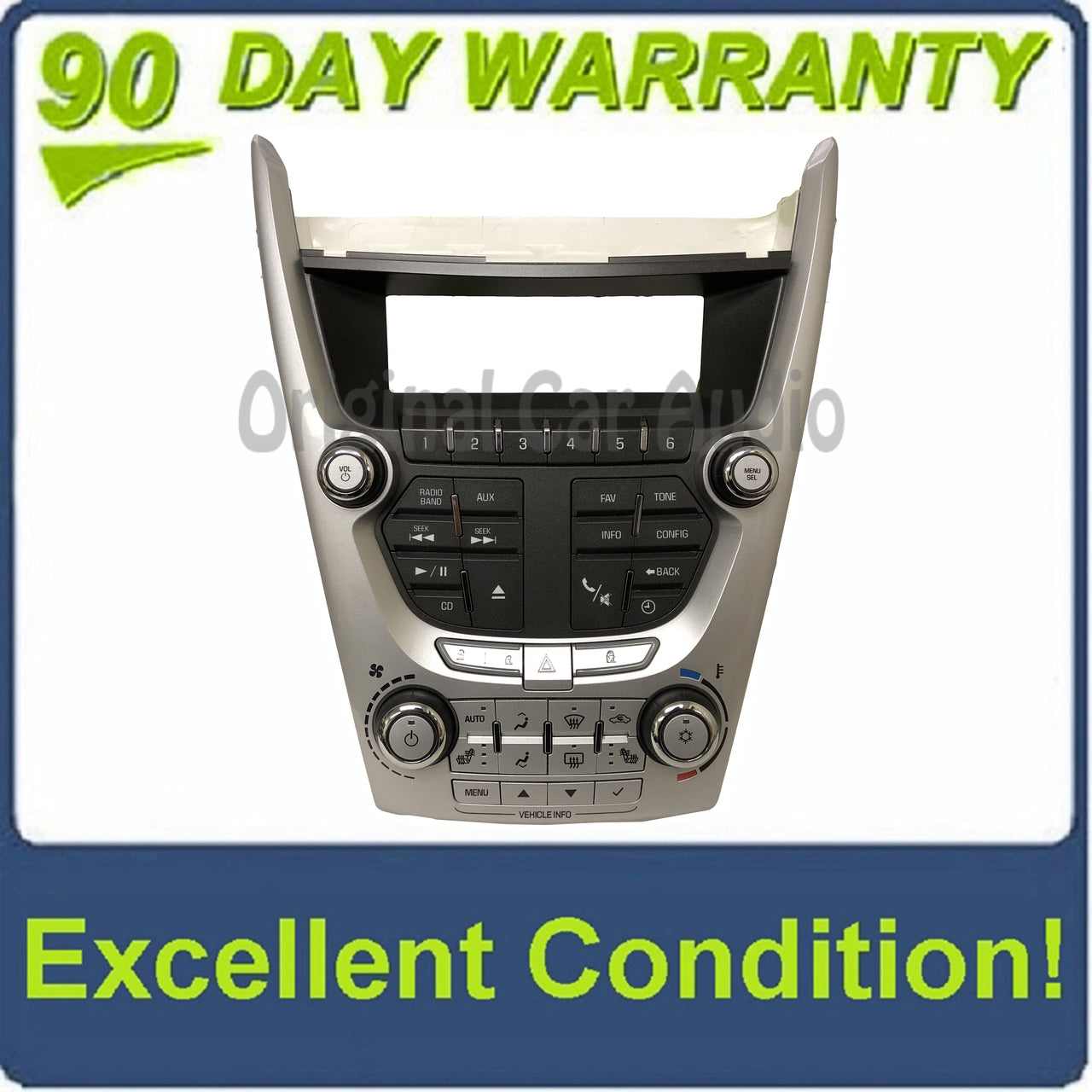 2010 - 2011 Chevrolet GMC Equinox Terrain OEM Radio Climate Control Panel and Display BEZEL ONLY